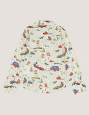 Winter Sports Bow Tie Shirt, Ivory (IVORY), large