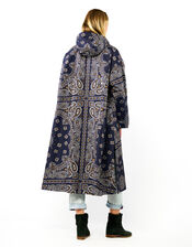 Wild Silves Paisley Longline Jacket, Blue (BLUE), large