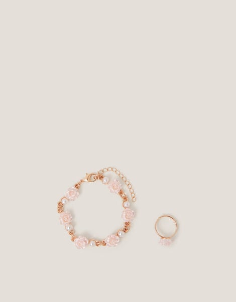 Rose Bracelet & Adjustable Ring Set, , large