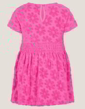 Baby Flower Towelling Dress, Pink (PINK), large