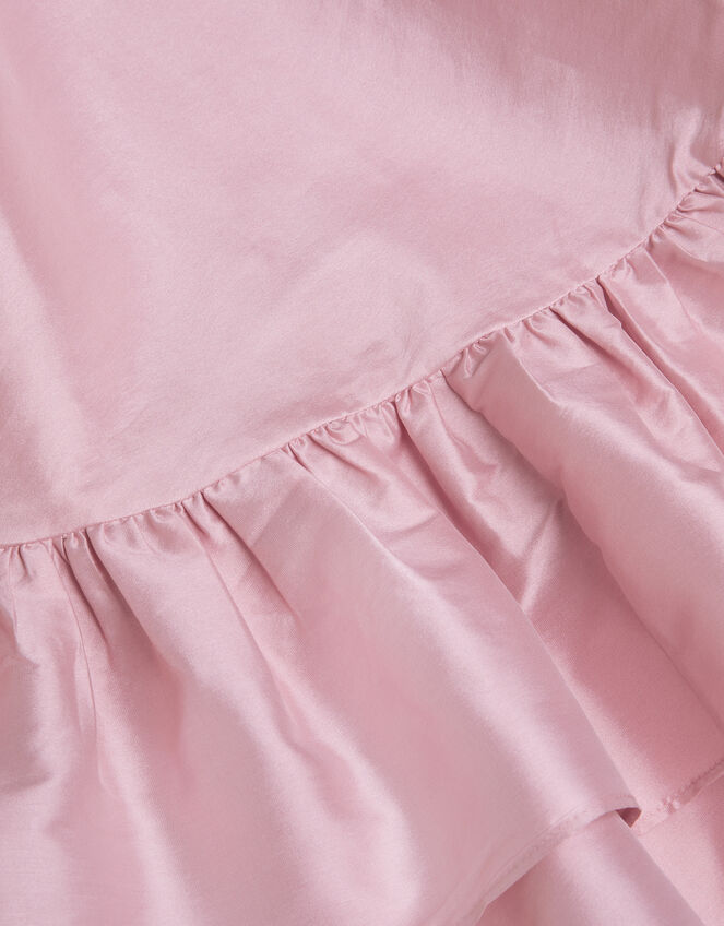 Clariska Smocked Taffeta Prom Dress, Pink (PINK), large