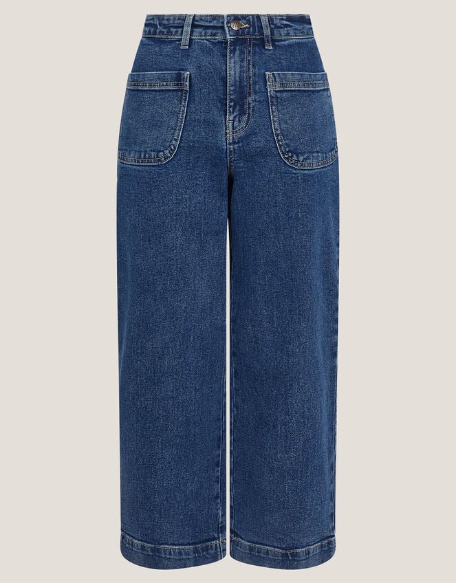 Arlo Regular Cropped Jeans, Blue (MID AUTHENTIC BLUE), large