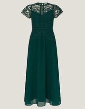 Monica Lace Midi Bridesmaid Dress, Green (GREEN), large