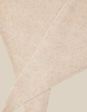Fae Knitted Triangle Scarf, Natural (NATURAL), large