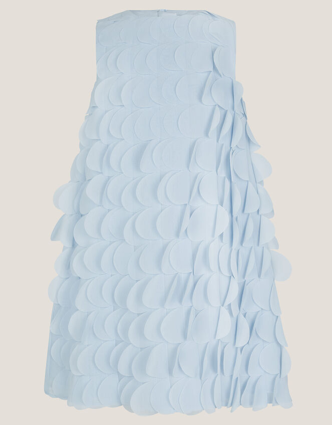 Jazzy Scallop Frill Shift Dress, Blue (BLUE), large