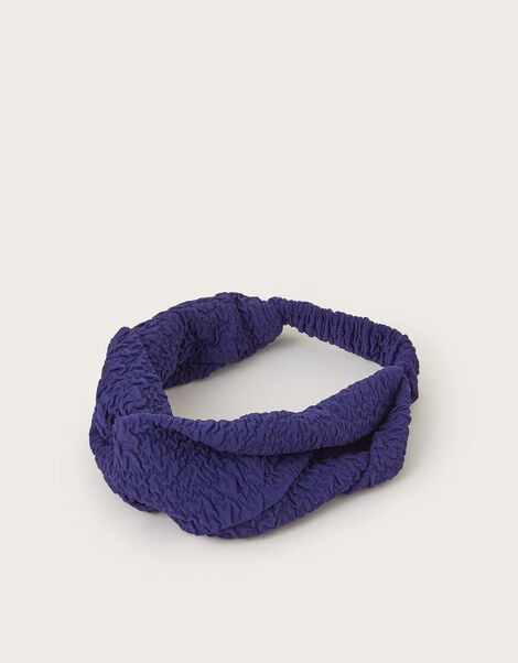 Kyla Crinkle Headband, Blue (NAVY), large