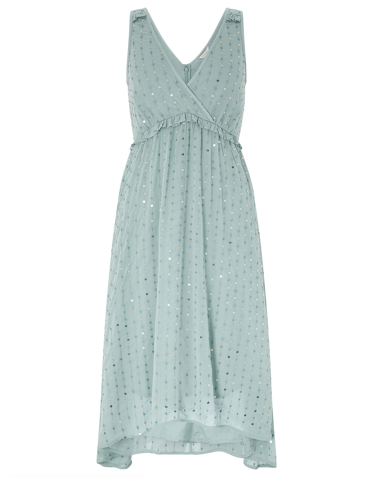 Dottie Sequin Hanky Hem Dress Blue Evening Dresses Monsoon Global