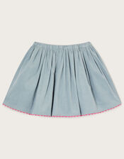 Boutique Roses Cord Skirt, Blue (BLUE), large