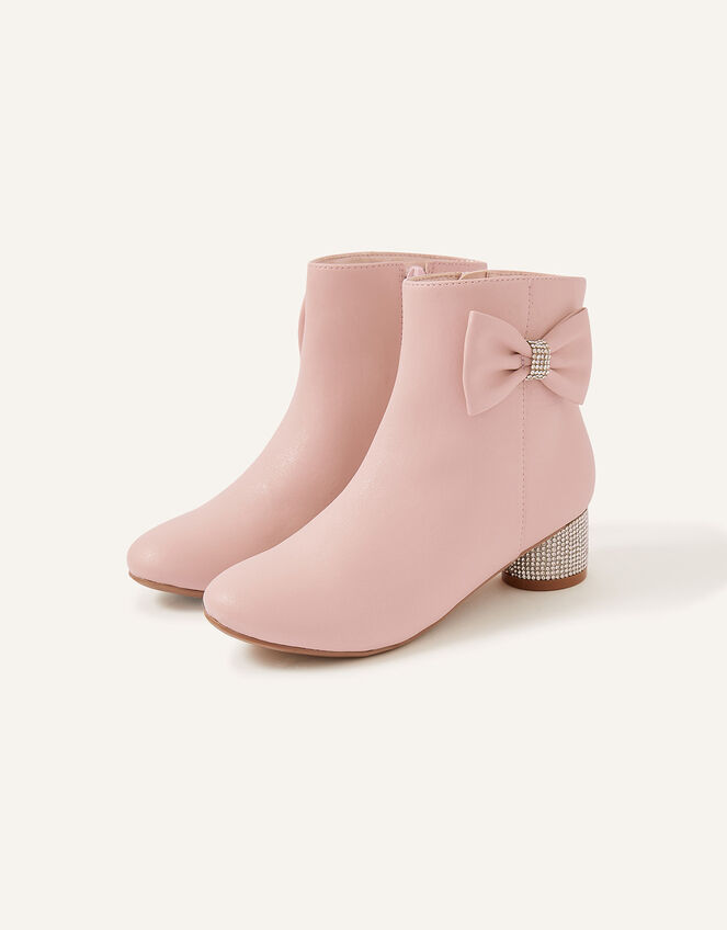 pink bow boots
