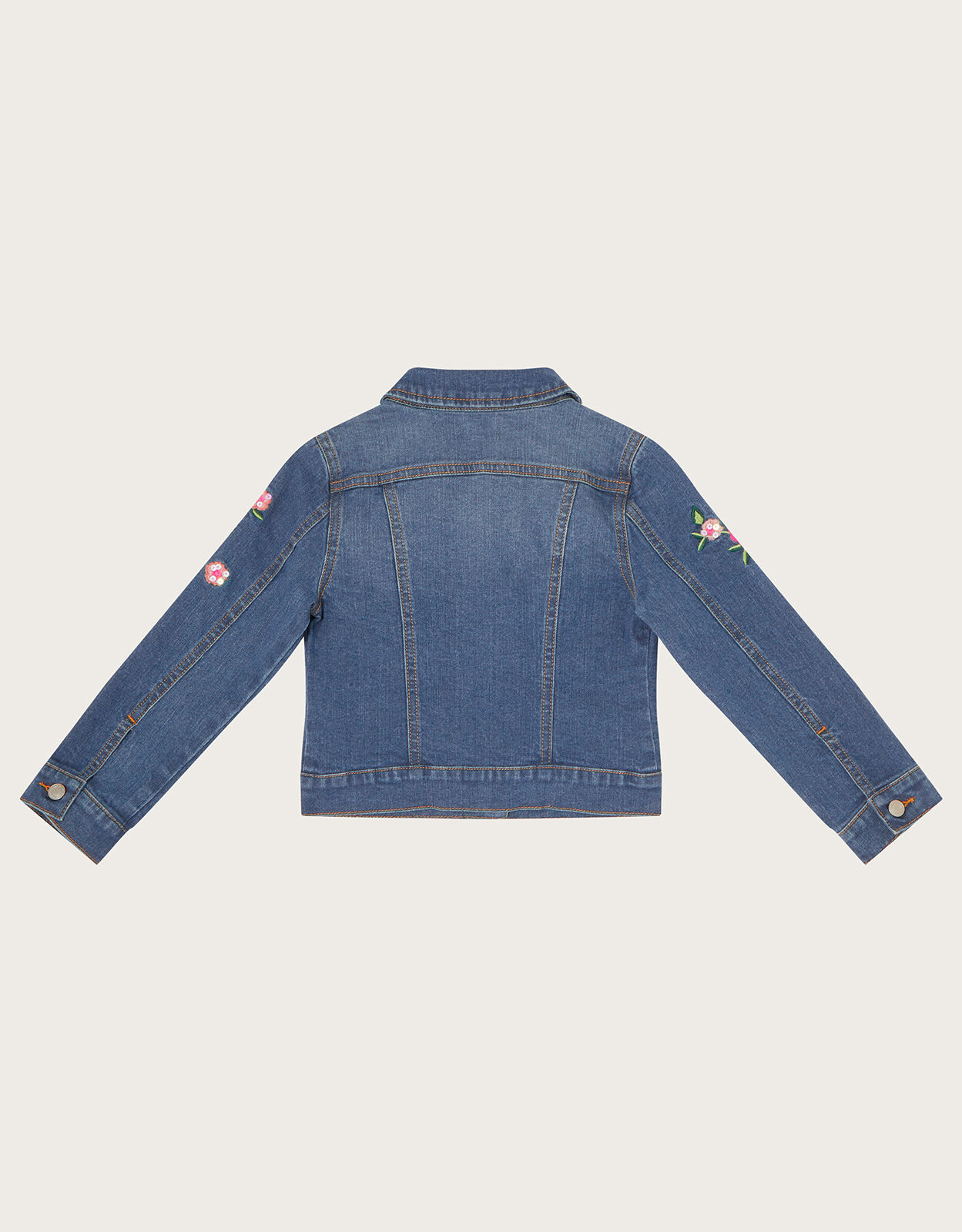 Flower Embroidered Denim Jacket Blue Girls Coats Jackets Monsoon Global