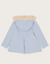 Baby Hooded Bow Swing Coat, Blue (PALE BLUE), large