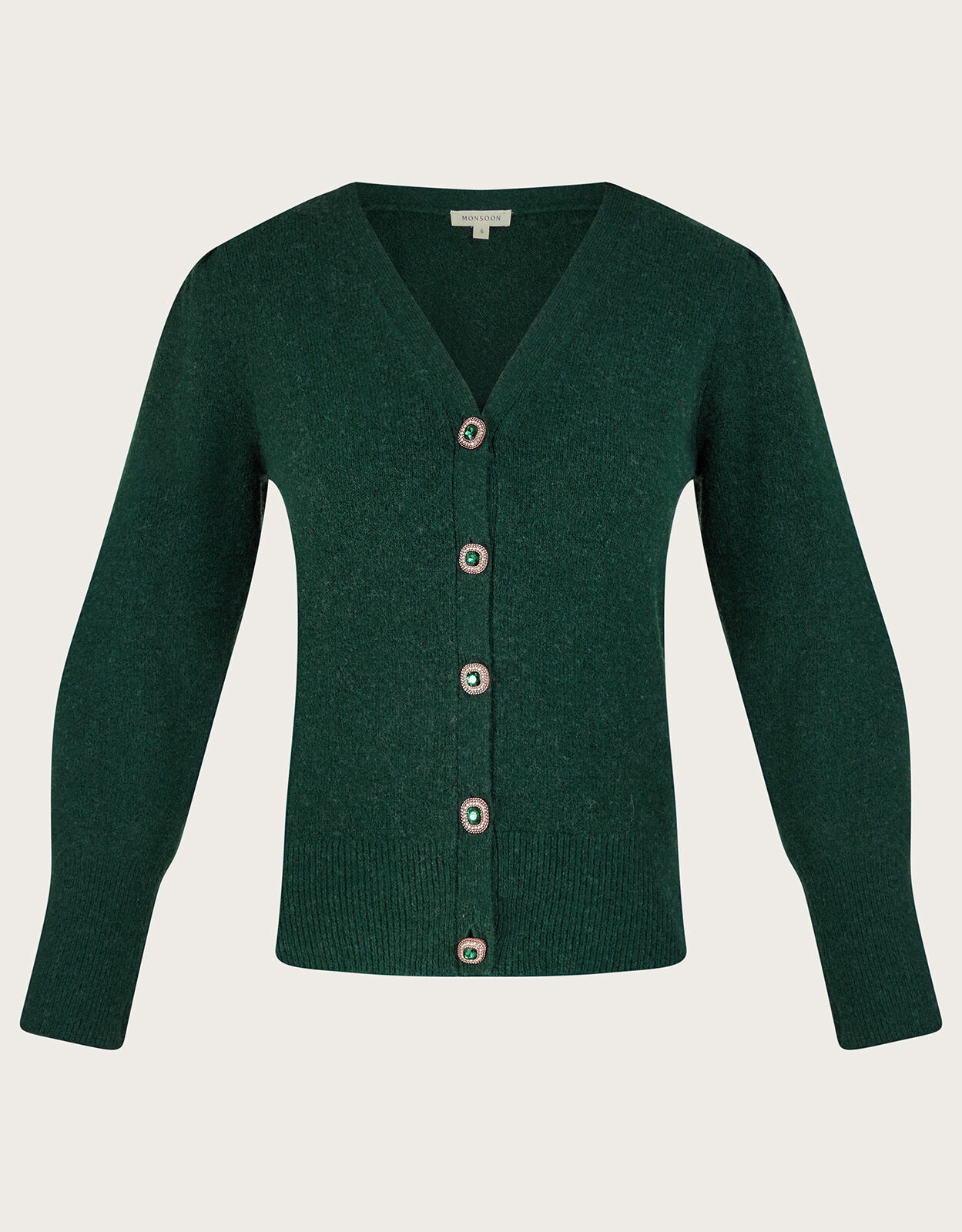 Bree Button Cardigan Green Cardigans Monsoon Global
