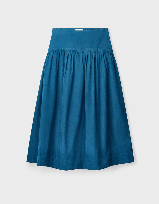 East Tiya Corduroy Midi Skirt, Teal (TEAL), large