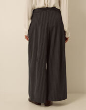 Ambar Pinstripe Wide Leg Trousers, Grey (CHARCOAL), large