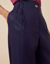 Tapered Cropped Trousers in LENZING™ TENCEL™, Blue (NAVY), large