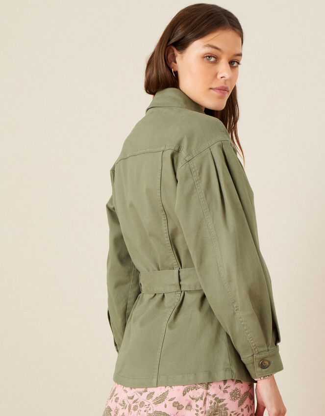 Aisha Cargo Military Jacket, Green (KHAKI), large