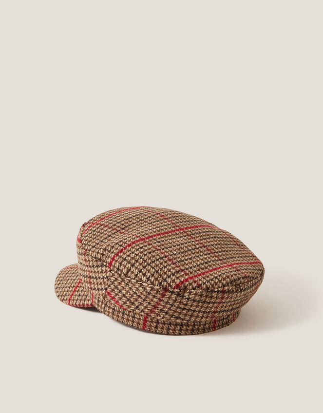 Viv Check Baker Boy Hat, , large