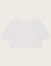 Lola Lace Shrug, White (WHITE), large
