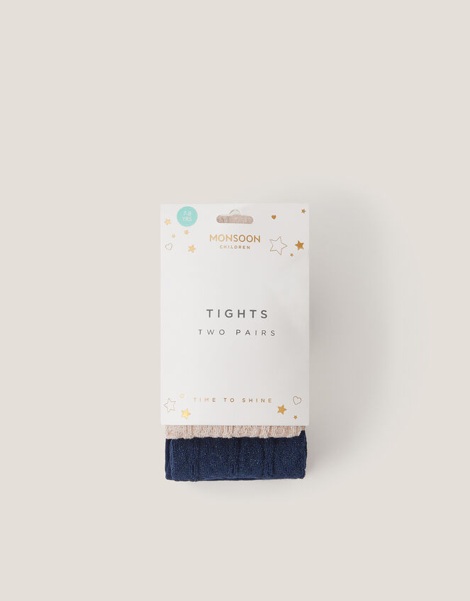 2-Pack Cable Heart Tights, Multi (MULTI), large