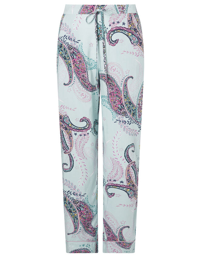 Paisley Print Pyjama Bottoms, Blue (BLUE), large