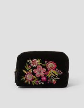 Floral Embellished Make Up Bag, , large