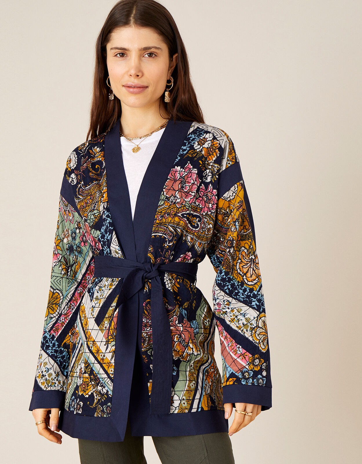 Jessie Printed Short Jacket Blue Casualwear Monsoon Global