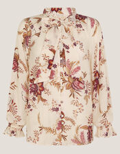 Yasmina Floral Print Blouse, Ivory (IVORY), large