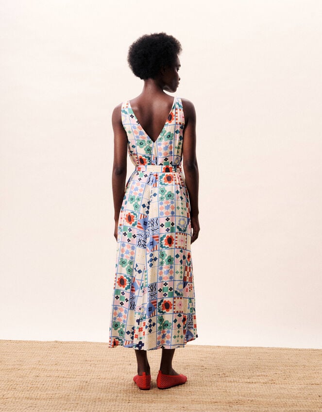 FRNCH Consordia Tile Print Midi Dress, Multi (MULTI), large