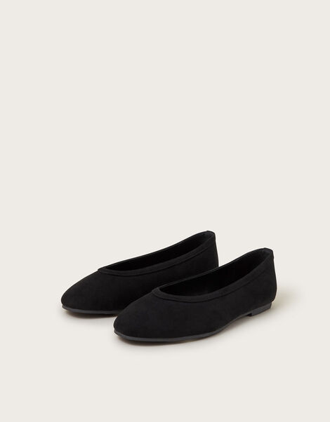 Tori Suedette Ballet Flats, Black (BLACK), large