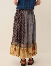 East Loran Floral Patch Print Cotton Skirt, Multi (MULTI), large