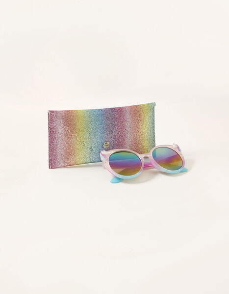 Recycled Unicorn Heart Sunglasses with Case, , large