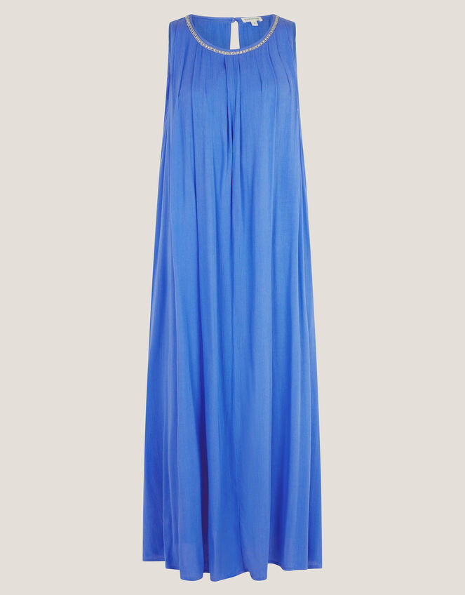 Luna Embellished Sleeveless Maxi Dress, Blue (BLUE), large