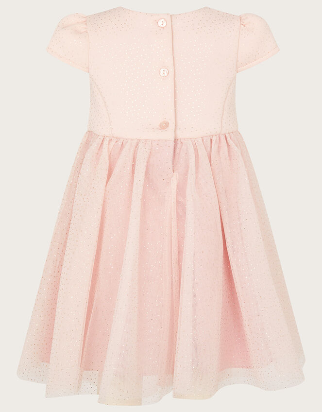 Baby Freya Scuba Glitter Dress, Pink (DUSKY PINK), large