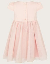 Baby Freya Scuba Glitter Dress, Pink (DUSKY PINK), large
