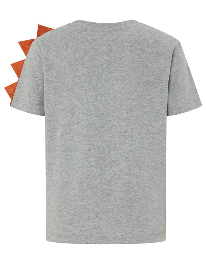 Felix Fire Printed Dinosaur T-shirt, Grey (GREY), large