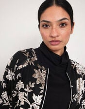 East Ziena Devor&eacute; Bomber Jacket, Black (BLACK), large