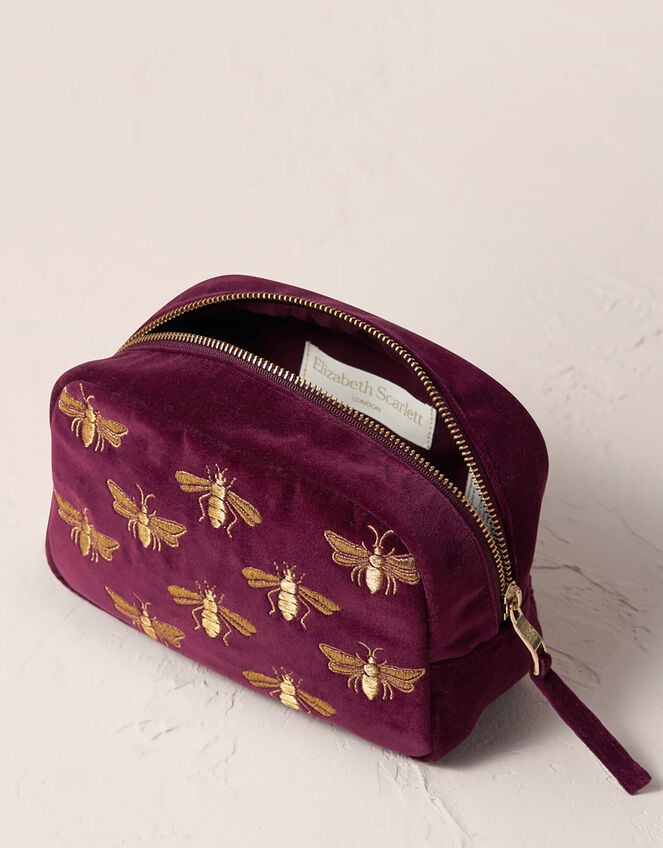 Elizabeth Scarlett Honey Bee Make Up Bag, , large