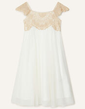 Estella Embroidered Dress , Gold (GOLD), large