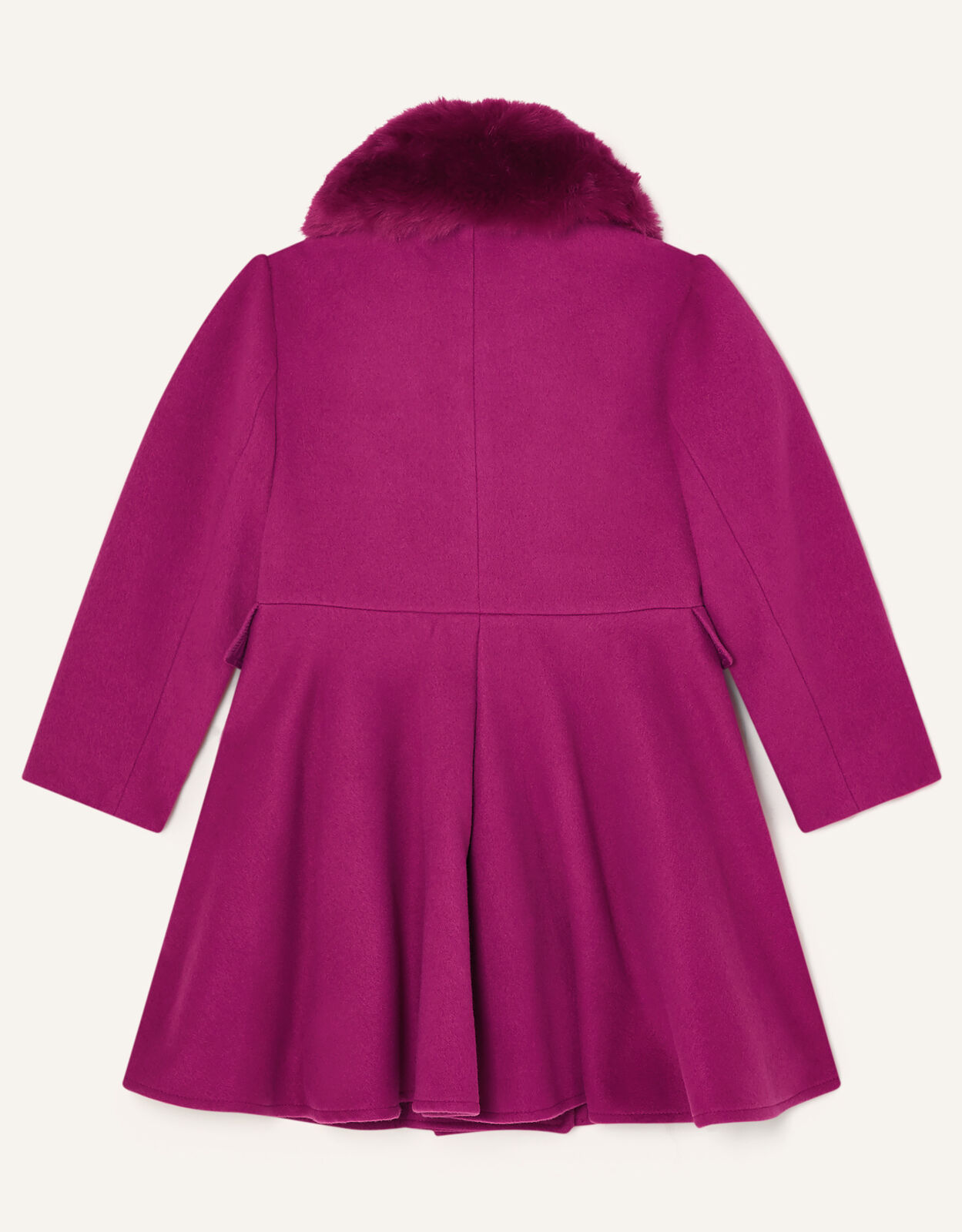 Faux Fur Collar Skirted Coat Pink Girls Coats Jackets Monsoon Global