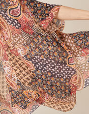 Heritage Print Longline Cover Up, , large