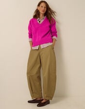 Venus V-Neck Jumper, Pink (MAGENTA), large