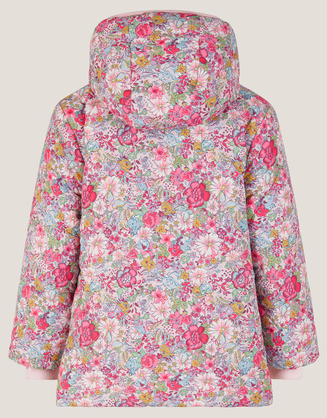 Floral Borg Hooded Jacket, Pink (PINK), large