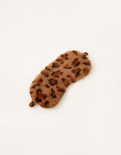 Leopard Faux Fur Eye Mask, , large