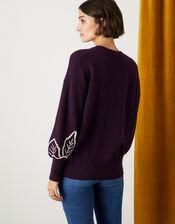 New Visual Cornelli Jumper, Red (BERRY), large
