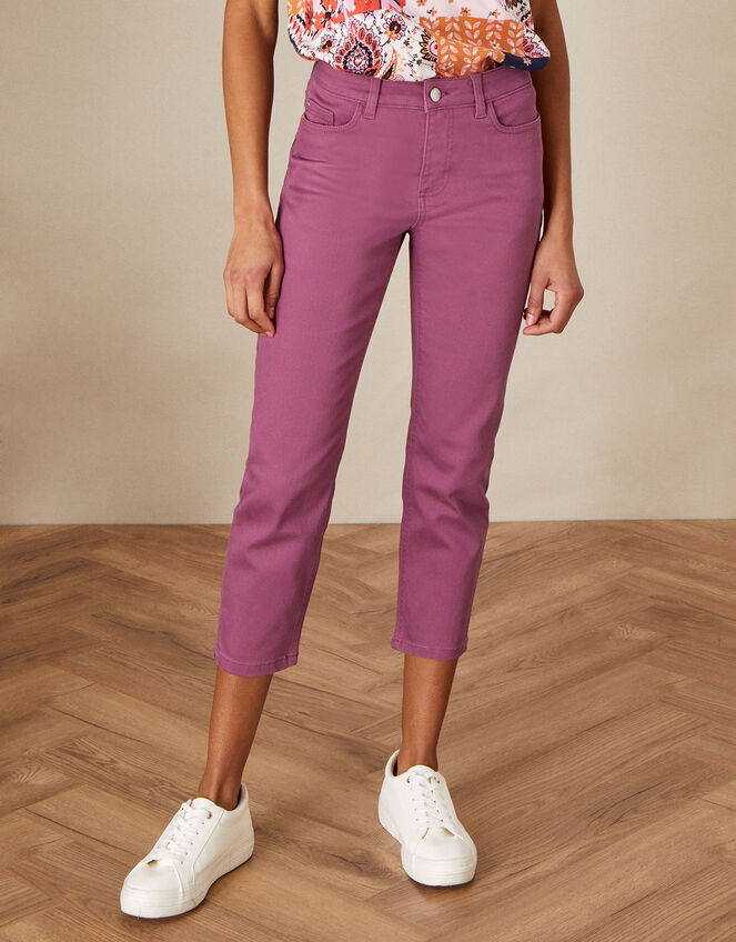 Idabella Cropped Denim Jeans, Pink (ROSE), large