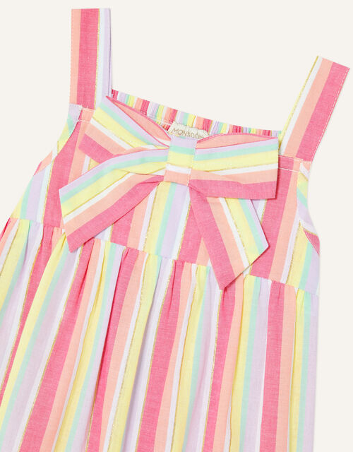 Baby Rainbow Stripe Romper, Pink (PINK), large