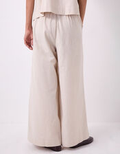 East Zhandra Embroidered Wide Leg Trousers, Camel (BEIGE), large