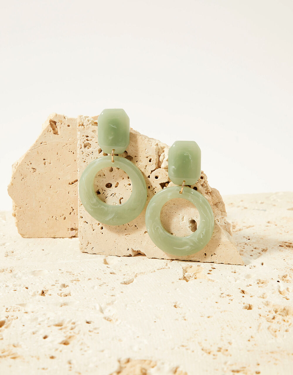 Hoop resin earrings clearance