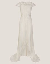 Arwen Embroidered Lace Wedding Dress, Ivory (IVORY), large