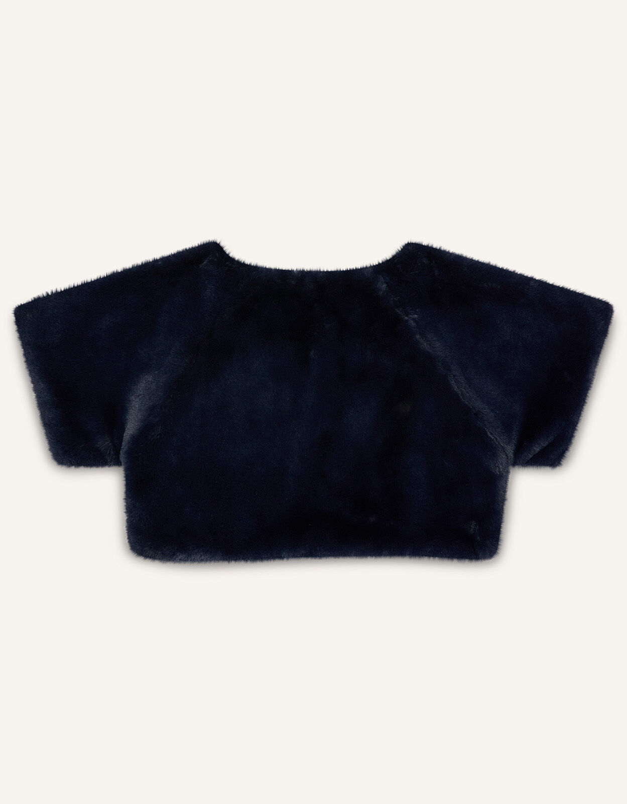 Faux Fur Shrug Blue